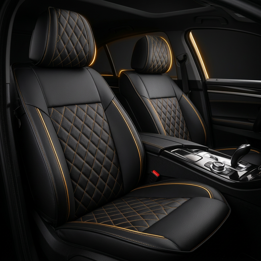 Interior com capas Soluz Dourado Real